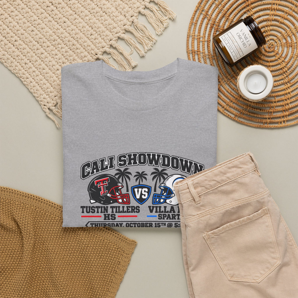 Tustin Tillers HS vs. Villa Park Spartans HS | Adult T-Shirt